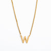 Simple Style Letter Titanium Steel 18k Gold Plated Pendant Necklace