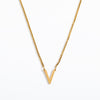 Simple Style Letter Titanium Steel 18k Gold Plated Pendant Necklace