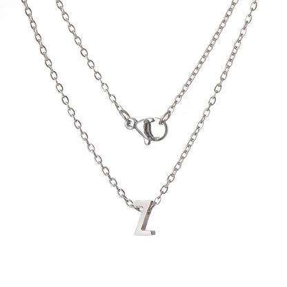 Simple Style Letter Titanium Steel Plating Gold Plated Silver Plated Necklace