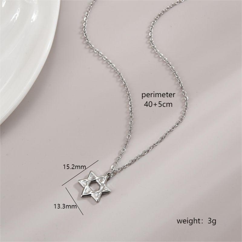 Simple Style Star Heart Shape Bow Knot Stainless Steel Polishing Plating 18k Gold Plated Pendant Necklace