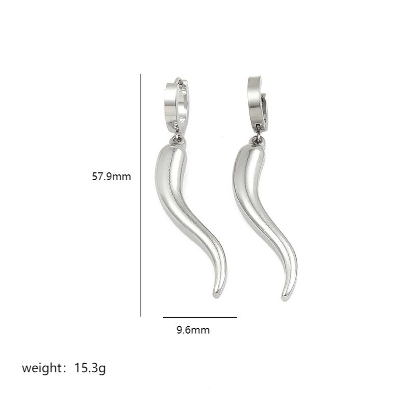 Simple Style Chili Stainless Steel Plating 18k Gold Plated Drop Earrings