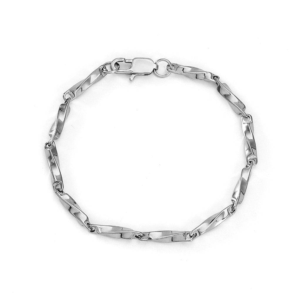 Stainless Steel Simple Style Solid Color Polishing Bracelets Necklace