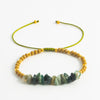 Fashion Color Block Natural Stone Beaded Drawstring Bracelets 1 Piece