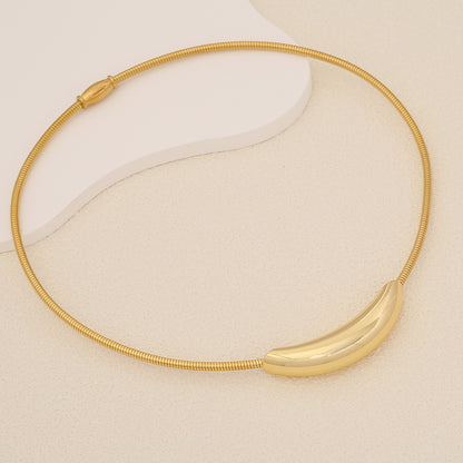 Commute Solid Color Stainless Steel Plating Choker