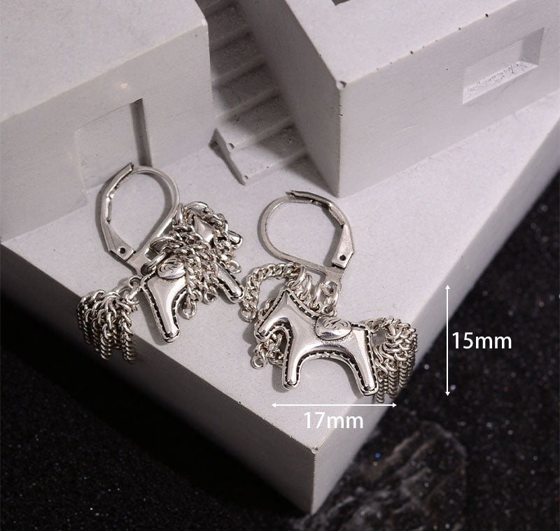 1 Pair Simple Style Classic Style Horse Copper Drop Earrings