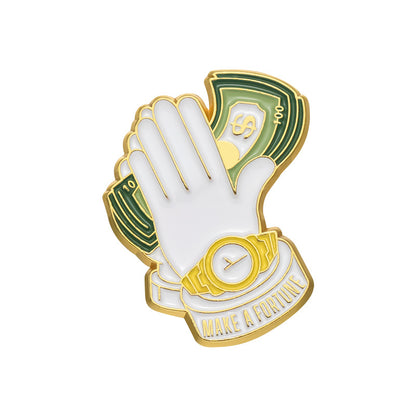 Cartoon Style Dollar Alloy Stoving Varnish Plating Unisex Brooches