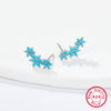 1 Pair Sweet Flower Plating Inlay Sterling Silver Zircon 18k Gold Plated White Gold Plated Ear Studs