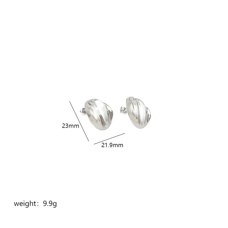 1 Pair Simple Style Commute Geometric Polishing Plating Copper 18k Gold Plated White Gold Plated Ear Studs