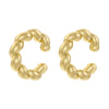 1 Pair Casual Vintage Style Simple Style C Shape Plating Copper 18k Gold Plated Earrings