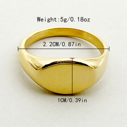 Simple Style Geometric Stainless Steel Plating 18k Gold Plated Rings