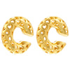 1 Pair Casual Vintage Style Simple Style C Shape Plating Copper 18k Gold Plated Earrings