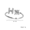 Casual Letter Alloy Inlay Rhinestones Women's Rings