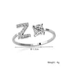 Casual Letter Alloy Inlay Rhinestones Women's Rings