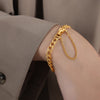 Hip-hop Simple Style Solid Color Titanium Steel Plating Bracelets Necklace