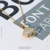 Lady Shell Titanium Steel Copper Plating Inlay Zircon Pendant Necklace