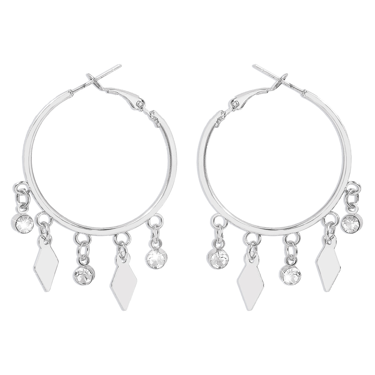 1 Pair Modern Style Simple Style Round Alloy Hoop Earrings