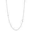 Simple Style Letter Sterling Silver Plating White Gold Plated Necklace