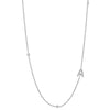 Simple Style Letter Sterling Silver Plating White Gold Plated Necklace