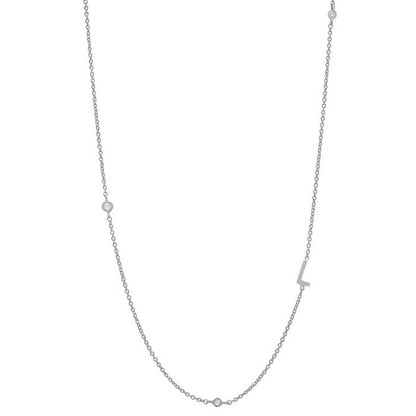 Simple Style Letter Sterling Silver Plating White Gold Plated Necklace