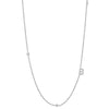 Simple Style Letter Sterling Silver Plating White Gold Plated Necklace