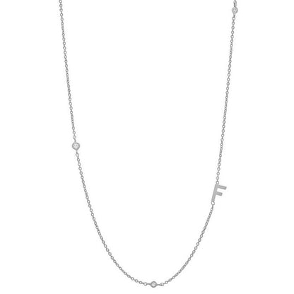 Simple Style Letter Sterling Silver Plating White Gold Plated Necklace