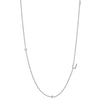 Simple Style Letter Sterling Silver Plating White Gold Plated Necklace