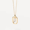 Simple Style Letter Sterling Silver Plating Inlay Zircon 18k Gold Plated Pendant Necklace