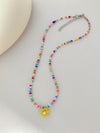 Sweet Flower Beaded Artificial Crystal Alloy Women's Pendant Necklace