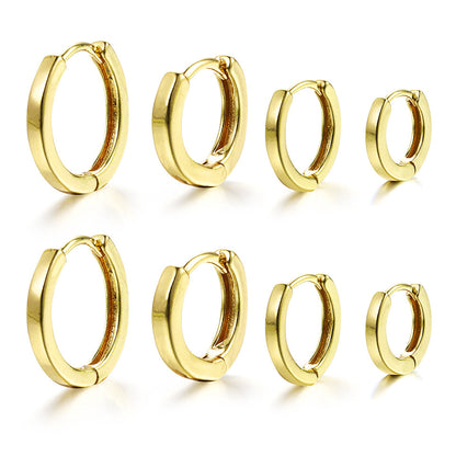 1 Set Simple Style Classic Style Solid Color Plating Copper Gold Plated Earrings