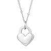 Simple Style Heart Shape Titanium Steel Inlay Resin Pendant Necklace