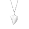 Simple Style Heart Shape Titanium Steel Inlay Resin Pendant Necklace