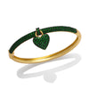 Elegant Glam Heart Shape Copper Plating Inlay Zircon Bangle