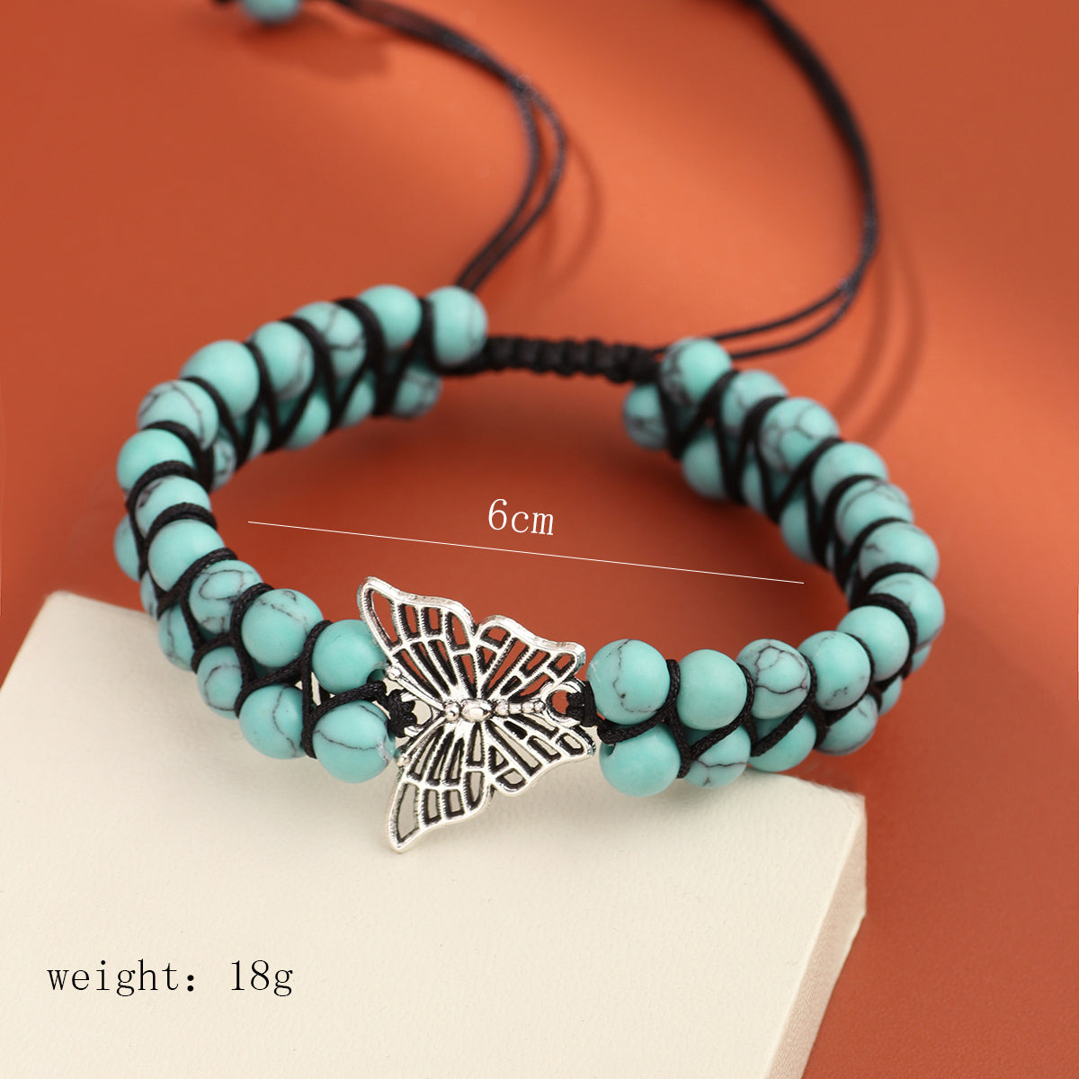 European And American Fashion Hand-woven Bracelets Bohemian Natural Turquoise Beaded Bracelet