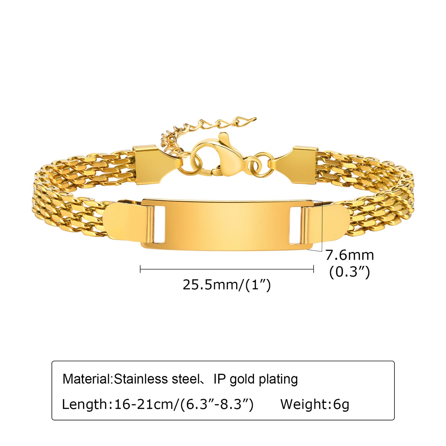 Simple Style Solid Color Stainless Steel Plating Bracelets