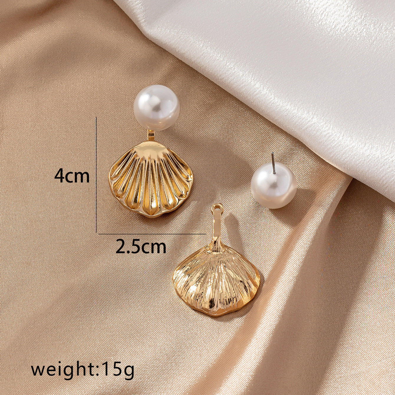 1 Pair Ig Style Retro Commute Shell Plating Inlay Alloy Pearl Drop Earrings