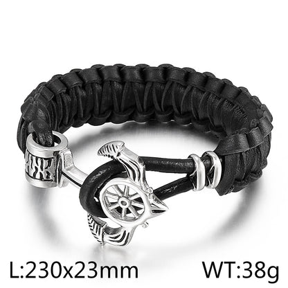 Streetwear Anchor Titanium Steel Polishing Bracelets