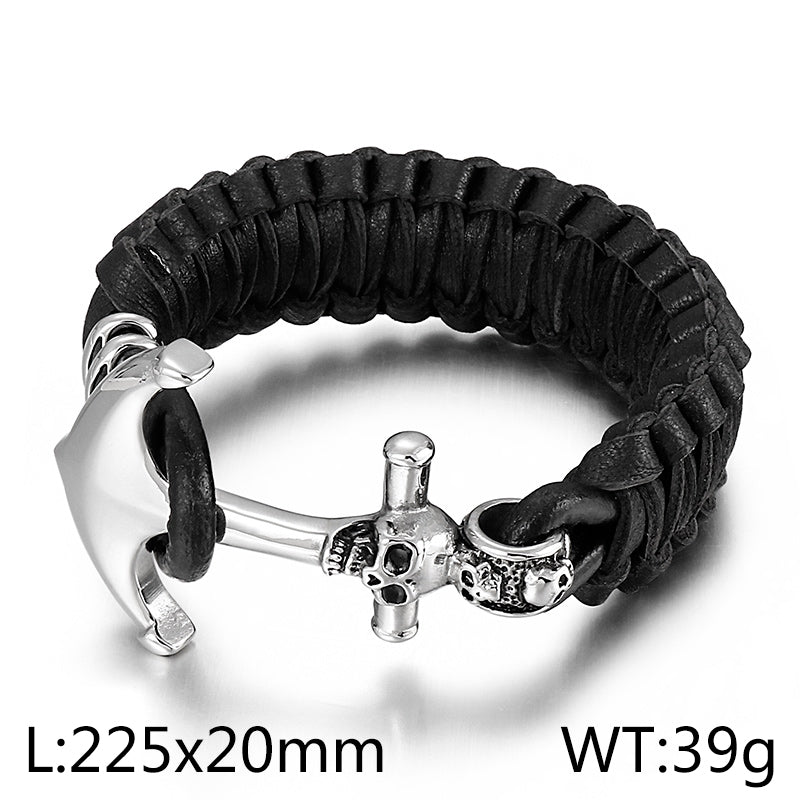 Streetwear Anchor Titanium Steel Polishing Bracelets