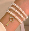 Simple Style Commute Heart Shape Artificial Pearl Alloy Beaded Inlay Zircon Women's Bracelets