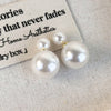 1 Pair Elegant Round Inlay Resin Artificial Pearls Ear Studs