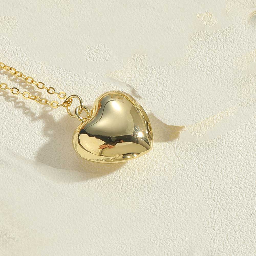 Vintage Style Simple Style Heart Shape Copper 14k Gold Plated Pendant Necklace