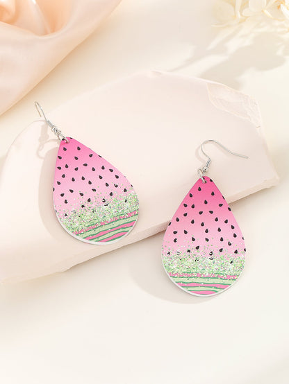 1 Pair Cute Simple Style Water Droplets Strawberry Alloy Drop Earrings