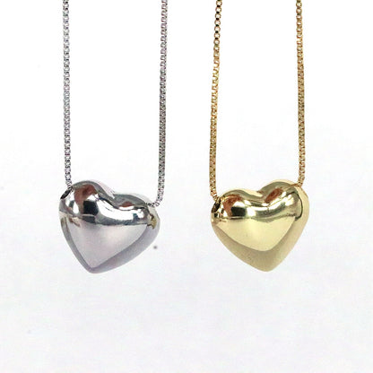 Ig Style Simple Style Heart Shape Copper Plating Gold Plated Necklace