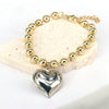 Vintage Style Simple Style Heart Shape Copper Plating 18k Gold Plated Bracelets