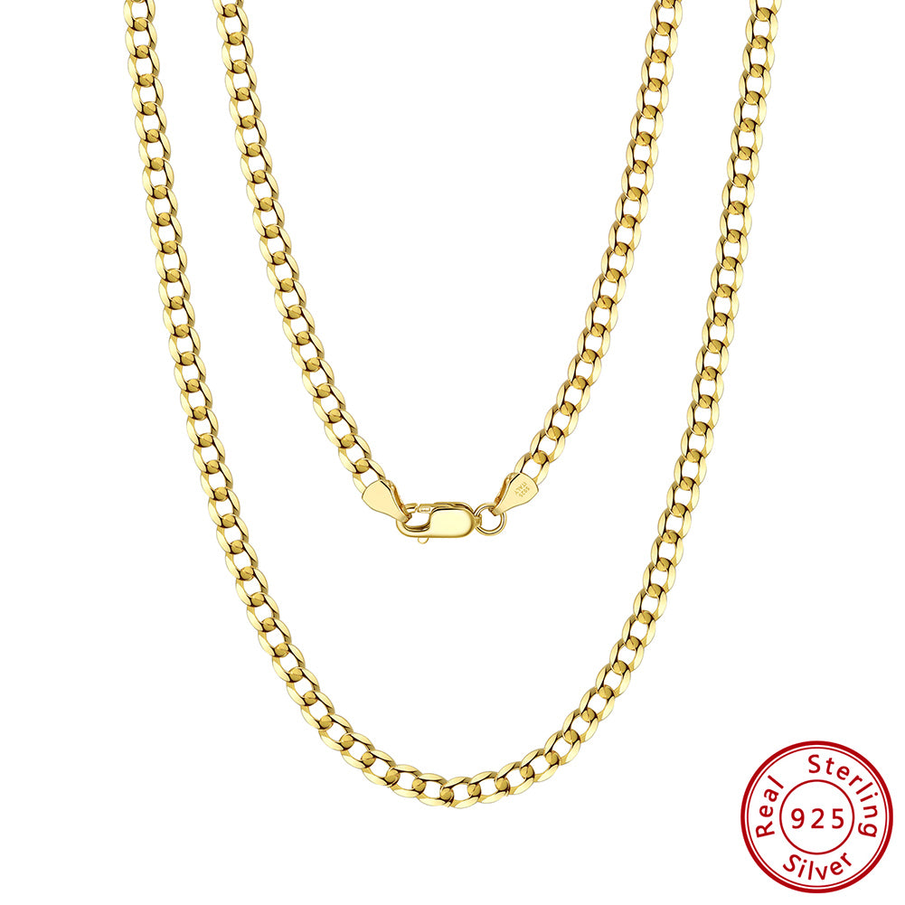 Simple Style Geometric Sterling Silver Plating 14k Gold Plated White Gold Plated Necklace