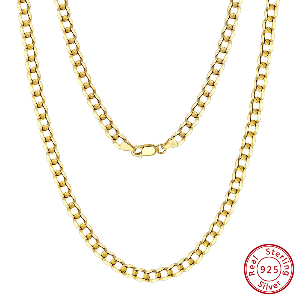 Simple Style Geometric Sterling Silver Plating 14k Gold Plated White Gold Plated Necklace