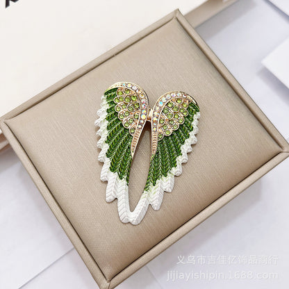 Retro Wings Flower Alloy Enamel Women'S Brooches