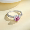 Classic Style Solid Color Synthetic Carbon Silica Moissanite Rings In Bulk