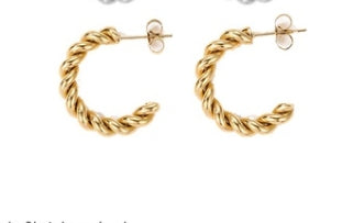 1 Pair Classic Style Solid Color Plating Stainless Steel Hoop Earrings Ear Studs