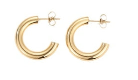 1 Pair Classic Style Solid Color Plating Stainless Steel Hoop Earrings Ear Studs