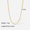 Casual Simple Style Solid Color Stainless Steel 18k Gold Plated Necklace